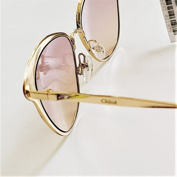 NWT Chloé Women's Felicy Cat-Eye Metal Frame Sunglasses - Picture 11 of 11